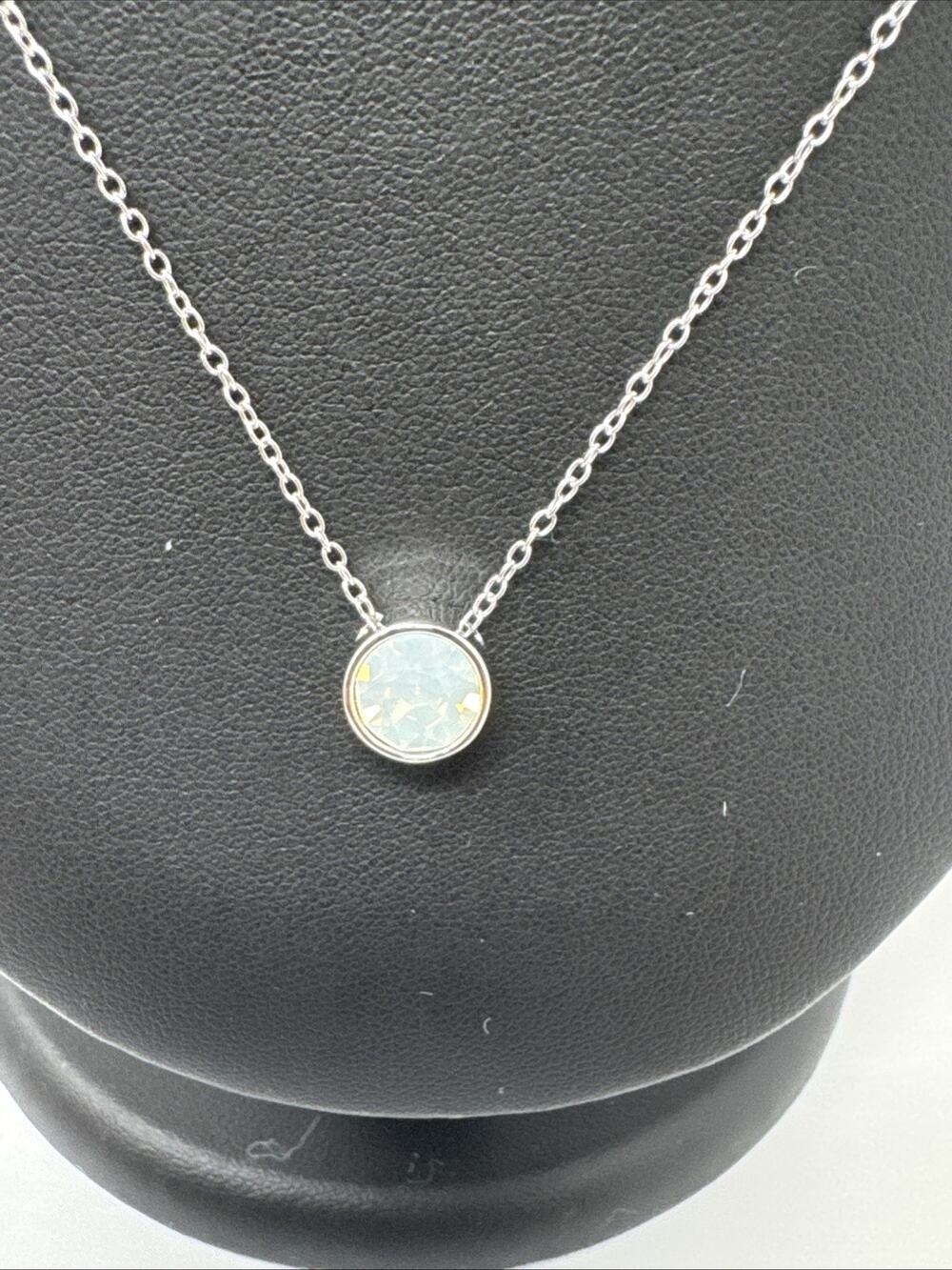 Touchstone Crystal Glazed White Ice Necklace